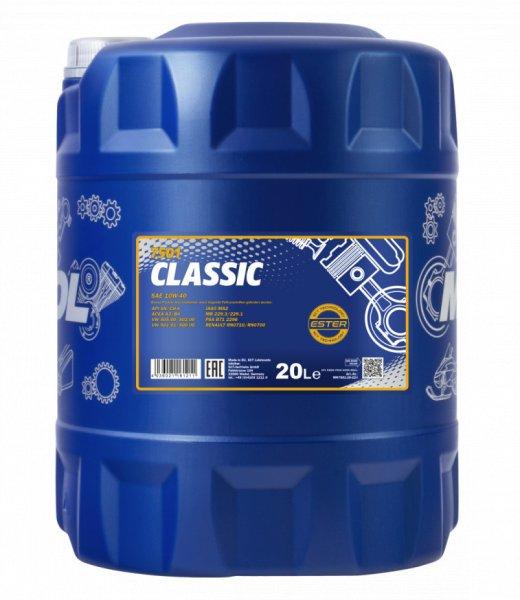 Mannol classic 10w40 20l 7501 sn/cf, a3/b4, rn0700, 505.00, 229.1 (motorolaj)
