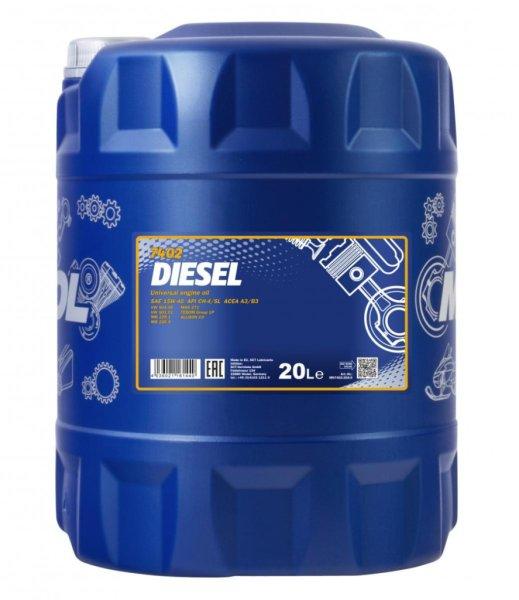 Mannol diesel 15w40 20l 7402 cf-4/cf/sl acea e3/b3/a3 vds man3275 (motorolaj)