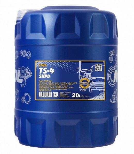 Mannol ts-4 extra shpd 15w40 20l 7104 api ci-4 plus api ci-4/ch-4/sl acea e7
acea a3/b4 jaso dh-1 (motorolaj)