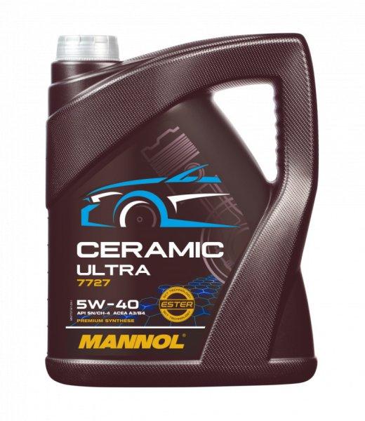 Mannol Ceramic Ultra 5W40 5L 7727 SN/CH-4 ACEA A3/B4 PSA B71 2296 VW 505 00
(motorolaj)