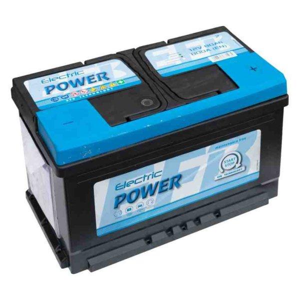 Electric Power 12V 80Ah 800A Jobb+ EFB Start-Stop Akkumulátor