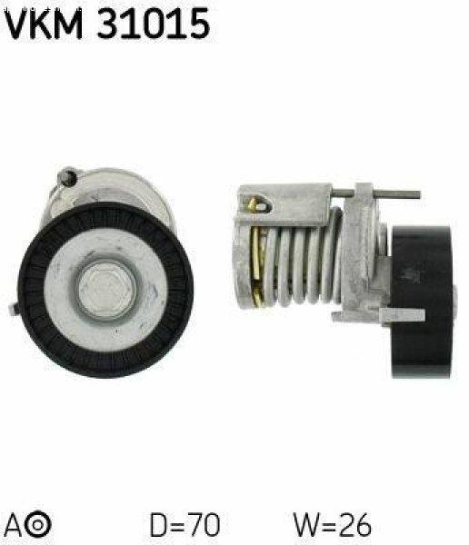 Feszítőgörgő – VKM 31015 – automatikus feszítésű kivitel (AUDI, Seat,
Skoda, Volkswagen)