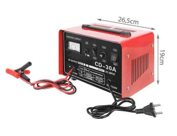 CD-30A Akkumulátortöltő 12V/24V 30A