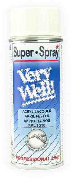789076 MOTIP Prima RAL 9010 Fehér Fényes Akril Festék Spray, 400 ml