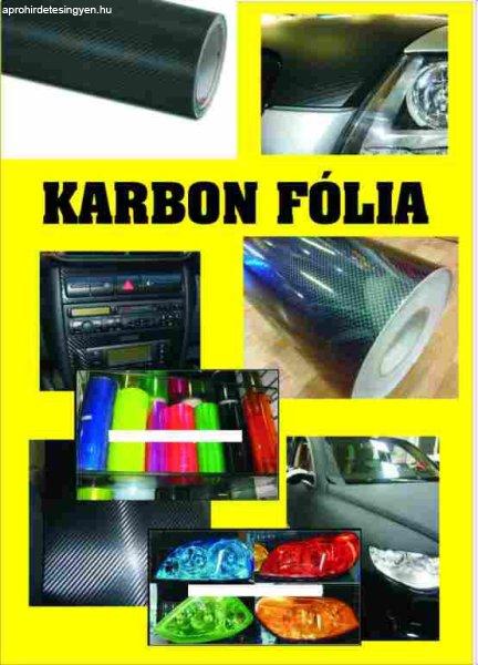 Öntapadós 3D Karbon Fólia – Fekete, 50 cm x 150 cm