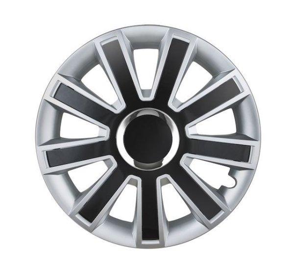 15" Flash Ezüst-Fekete Dísztárcsa 1db