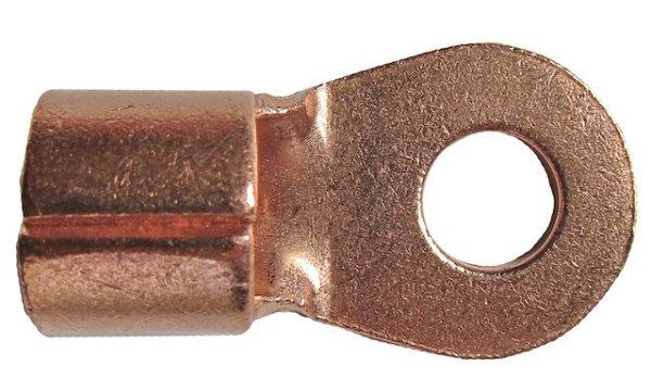 Vörösréz kábelsaru 10 mm furatátmérővel, 70 mm² vezetékhez – 10
db/csomag (002000)