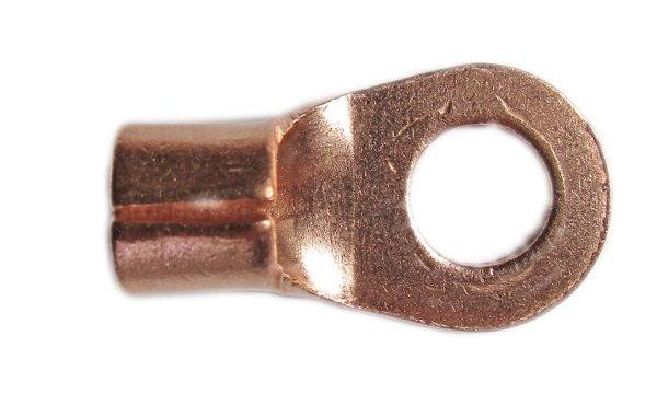Vörösréz kábelsaru 12 mm furatátmérővel, 50 mm² vezetékhez – 10
db/csomag (160225)