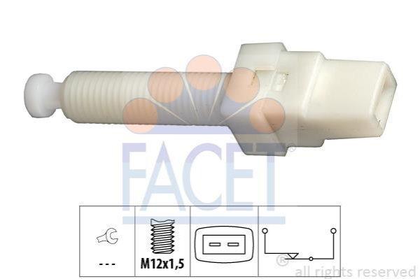 Féklámpa kapcsoló – FACET 7.1015 – mechanikus, 12V-os, lábbal
működtethető (Audi, Volkswagen)