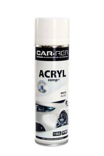 CAR-REP Acryl fehér matt festék spraypaint 500ml cr01045