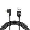 Delight 55444M-BK Micro USB Adat- s Tltkbel, 2 m, Fekete