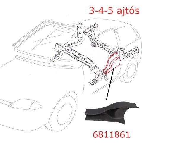 Hosszt. Gerenda Hátsó Rugótányér Fölöt Bal 6811861 (Suzuki)