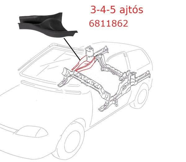 Hosszt. Gerenda Hátsó Rugótányér Fölöt Jobb 6811862 (Suzuki)