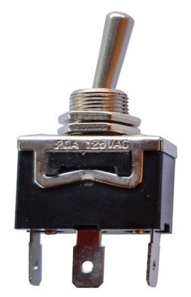 Kétállású fém karos kapcsoló, 12 mm átmérőjű