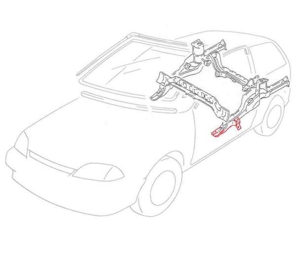 Hossztartó Gerenda Lengőkar Rögzítéssel Bal 6811853 (Suzuki)