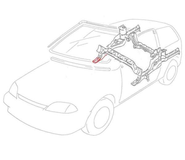 Hossztartó Gerenda Lengőkar Rögzítéssel Jobb 6811854 (Suzuki)
