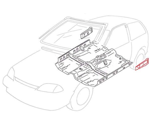 Küszöb Belső, Hátsó Hossz. Bal 6811063-1 (Suzuki)