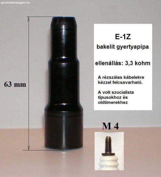 Egyenes bakelit gyertyapipa, zavarszűrős, 3 kΩ