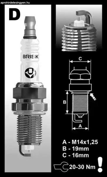 BRISK DR15YS gyújtógyertya palettás kiszerelés – M14 x 1,25 –
Menethossz: 19 mm, Kulcsnyílás: 16 mm (kompatibilitás: lásd a leírásban!)
