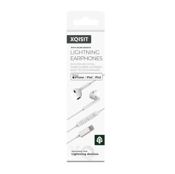 Xqisit fehér sztereo headset lightning csatlakozóval MFI tanúsítvánnyal