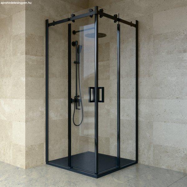 Welland Luxury-Line NSPA-9090 zuhanykabin - 90 x 90 cm - fekete profil