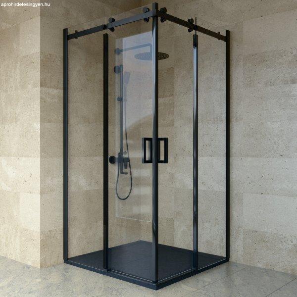 Welland Luxury-Line NSPA-100100 zuhanykabin - 100 x 100 cm - fekete profil