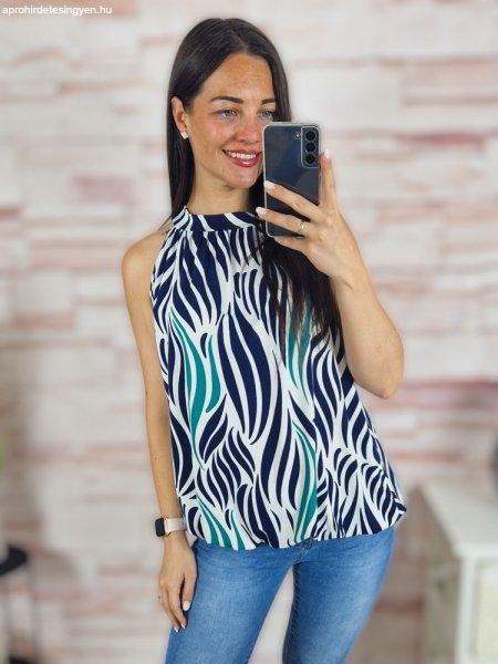 Gumis aljú, nyaknál kivágott és megkötős, nyári felső M-L,XL-XXL