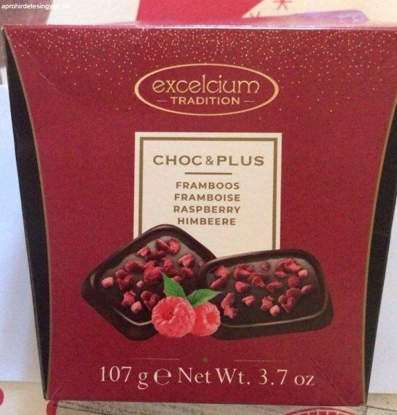 EXCELCIUM CHOC&PLUS MÁLNA ÉTCSOK.FALATOK