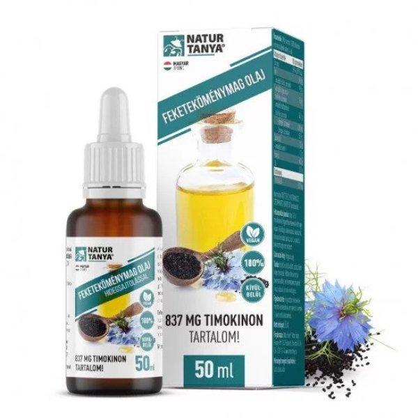 Natur Tanya® 100% feketeköménymag olaj, igazolt 1490 mg timokinon
tartalommal, külsőleg, belsőleg 50 ml