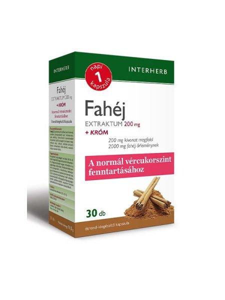INTERHERB NAPI1 FAHÉJ EXTR.200MG KAPSZ.
