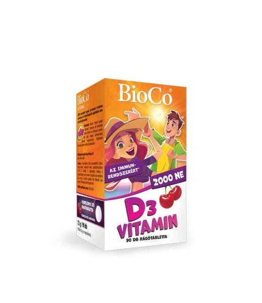 BIOCO D3 2000NE CSERESZNYE TABLETTA 90DB