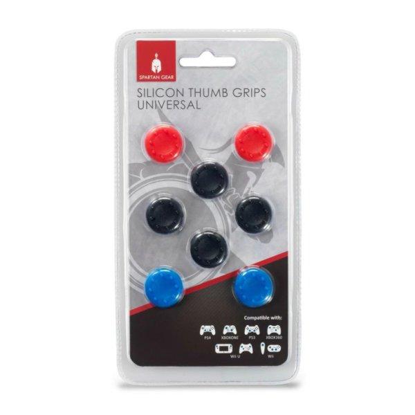 Spartan Gear Silicon Thumb Grips Universal (8pcs - colour: 4pcs Black, 2pcs Red,
2pcs Blue)