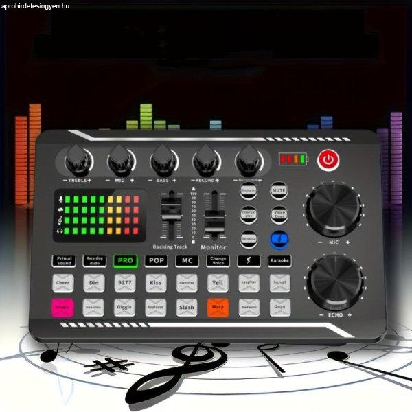 LED hangkeverő pult – multi-effekt audio vezérlés hangerővel, basszussal,
track módokkal