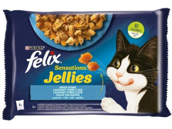 Felix Cat alutasakos 4*85g Jellies Halas válogatás Sensations