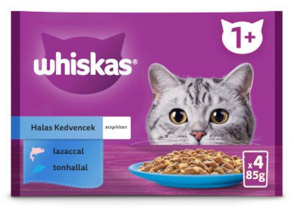 Whiskas Cat alutasakos 4*85g Halas kedvencek zselében