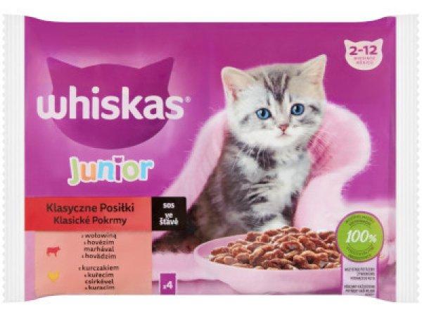 Whiskas Cat alutasakos 4*85g Junior Klasszikus ételek szószban