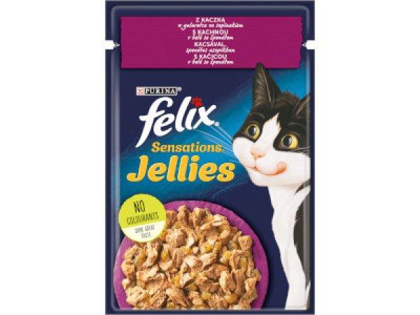 Felix Cat alutasakos 85g Jellies Kacsa-spenót Sensations