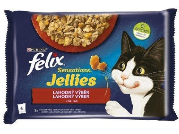 Felix Cat alutasakos 4*85g Jellies Házias válogatás Sensations