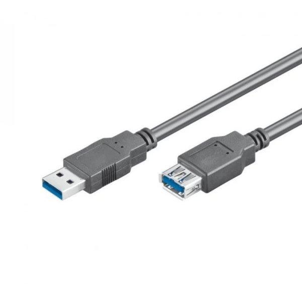 nBase USB-A - USB-A hosszabító kábel 5m Grey