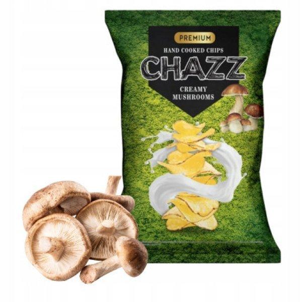 Chazz Chips Creamy Mushrooms krémes gomba ízű burgonyachips 90g