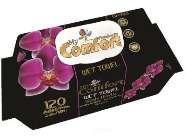 Aquella My Comfort 120db nedves törlőkendő Orchidea