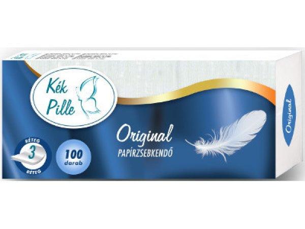 Kék Pille papírzsebkendő 3réteg 100db Original