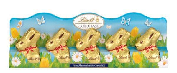 Lindt Nyúl arany 5*10g tejcsoki