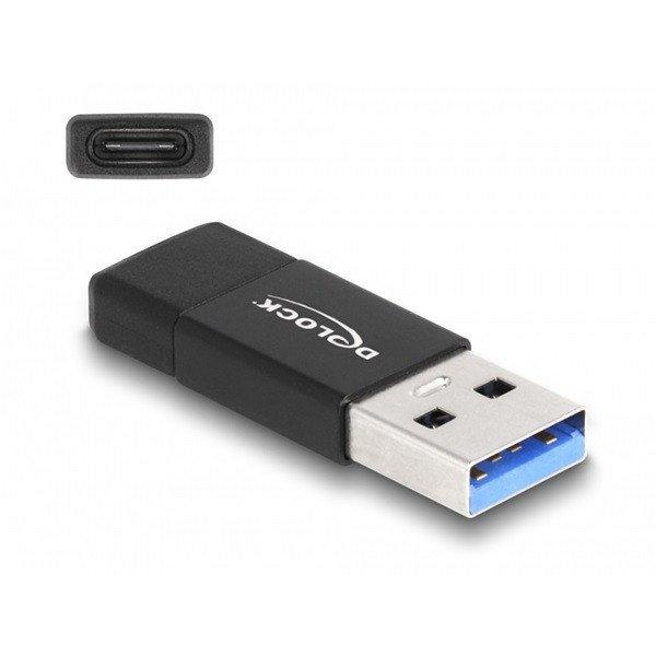 DELOCK Átalakító USB 3.2 Gen 2 Type-A male > USB Type-C female aktív
fekete