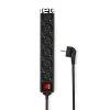 Nedis ESOC615F2BK 6 aljzatos kapcsols (6-os) eloszt, 1,5 m