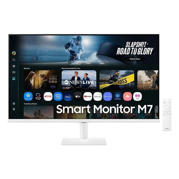 SAMSUNG AI Smart VA monitor 32" M7, 3840x2160, 16:9, 300cd/m2, 4ms,
2xHDMI/3xUSB/USB-C/WiFi/Bluetooth, hangszóró, fehér