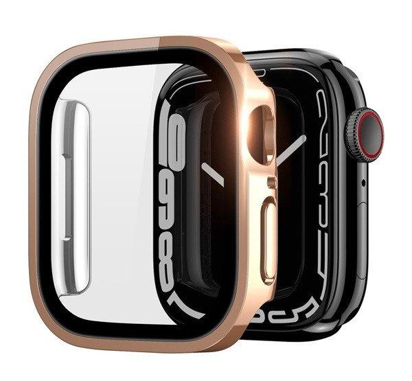 DUX DUCIS HAMO műanyag keret (ütésállóság, fém hatás + kijelzővédő)
RÓZSASZÍN Apple Watch Series 7 41mm