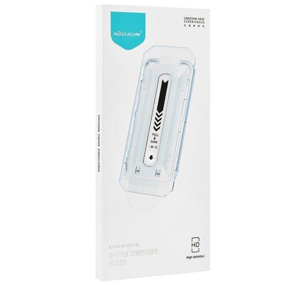NILLKIN H+ PRO képernyővédő üveg (2.5D, UV szűrés, ultravékony, 0.2mm,
9H + segédkeret) ÁTLÁTSZÓ Apple iPhone 16 Pro 5G