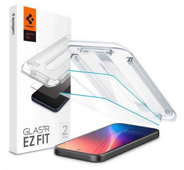 SPIGEN EZ FIT képernyővédő üveg 2db (2.5D, tokbarát, ultravékony, 0.2mm,
9H + segédkeret) ÁTLÁTSZÓ Google Pixel 9a