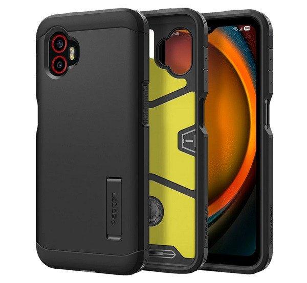 SPIGEN TOUGH ARMOR szilikon telefonvédő (ütésállóság, kitámasztó)
FEKETE Samsung Galaxy Xcover 7 Pro (SM-G766)
